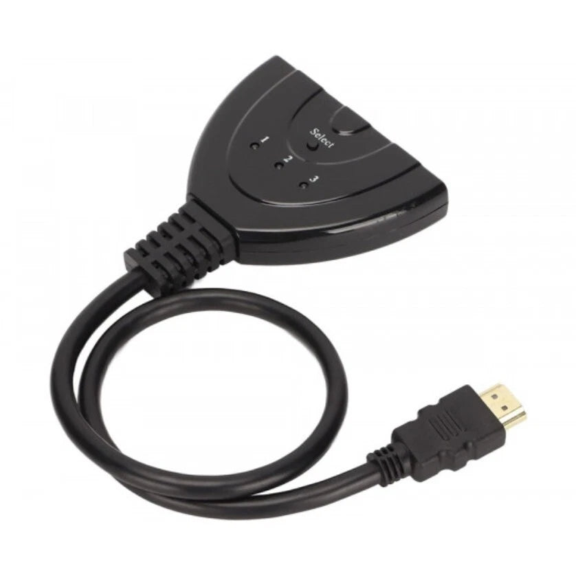 Hub hdmi splitter 3 porte full hd 1080p 4k tv cavo switch sdoppiatore multiporta