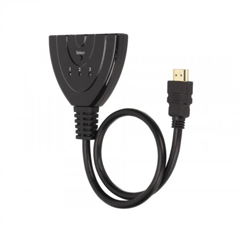 Hub hdmi splitter 3 porte full hd 1080p 4k tv cavo switch sdoppiatore multiporta