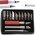 Set bisturi coltelli da modellazione taglia 13 pezzi lame precisione taglierini