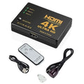 Splitter hdmi 4k switch ultra hd 3 porte per tv decoder ps4 xbox con telecomando