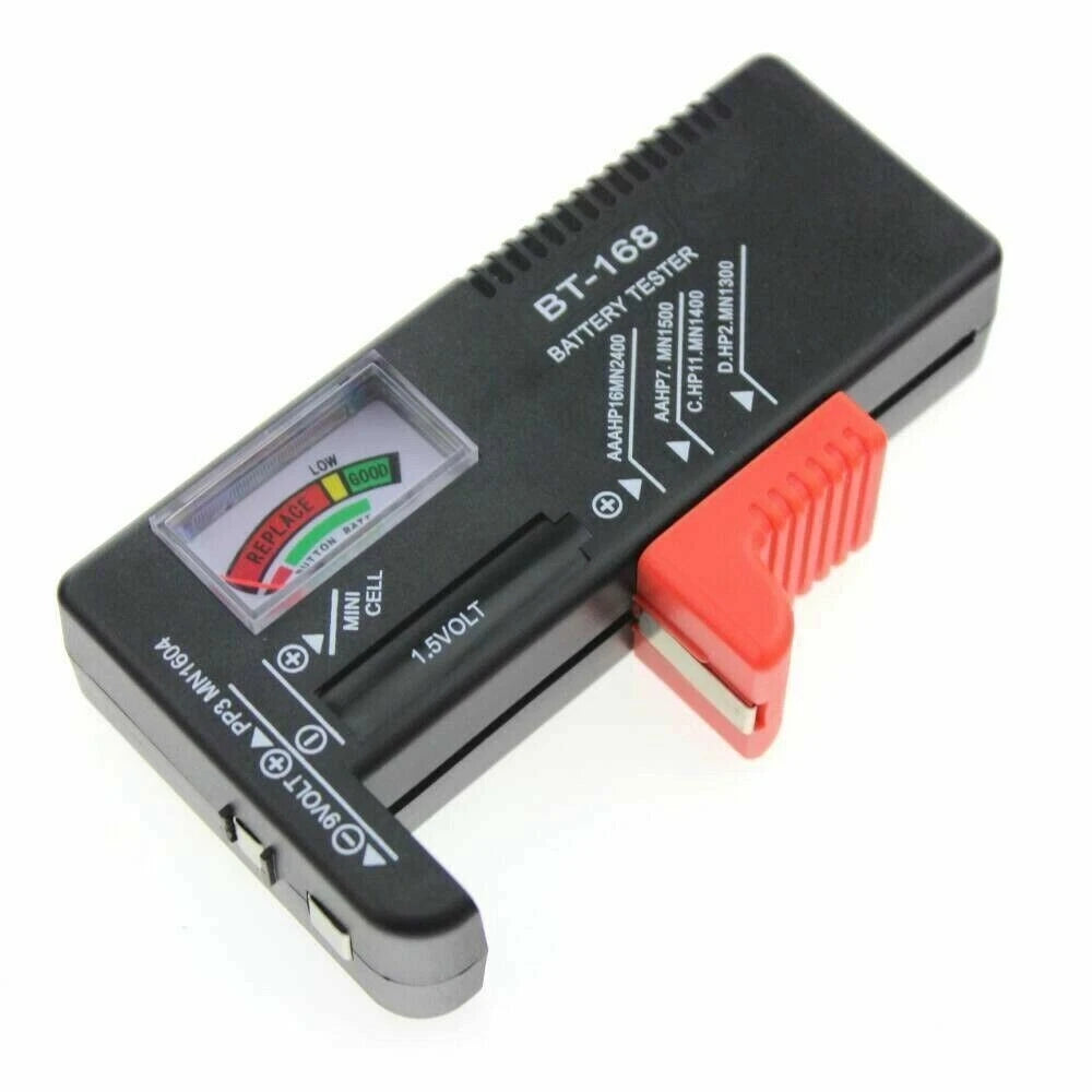 Tester pile batterie test carica batteria 1,5-9v aa aaa bottone mini stilo bt168