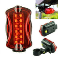Fanale led rosso bici posteriore 5 led 6 modalita' di luce sicurezza guida