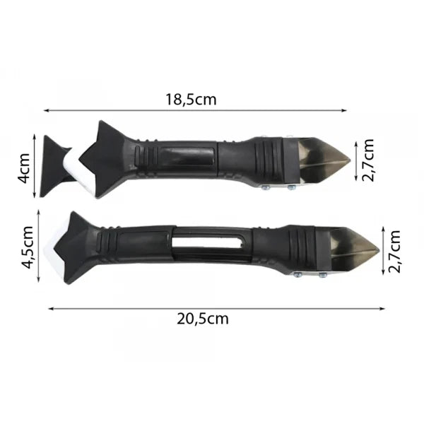 Kit applicatore togli silicone set 3 in 1 di rifinitura sigilla 2 utenzili 5 pro