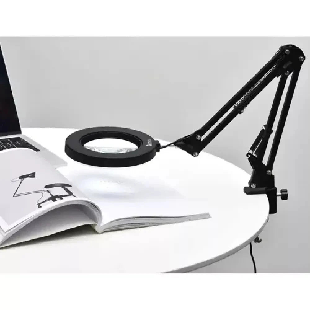 Lampada led da tavolo con lente d'ingrandimento regolabile, 3 modalita' luce