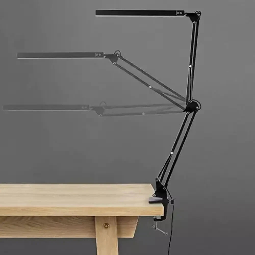 Lampada led da tavolo scrivania braccio pieghevole con morsetto dimmerabile 12w