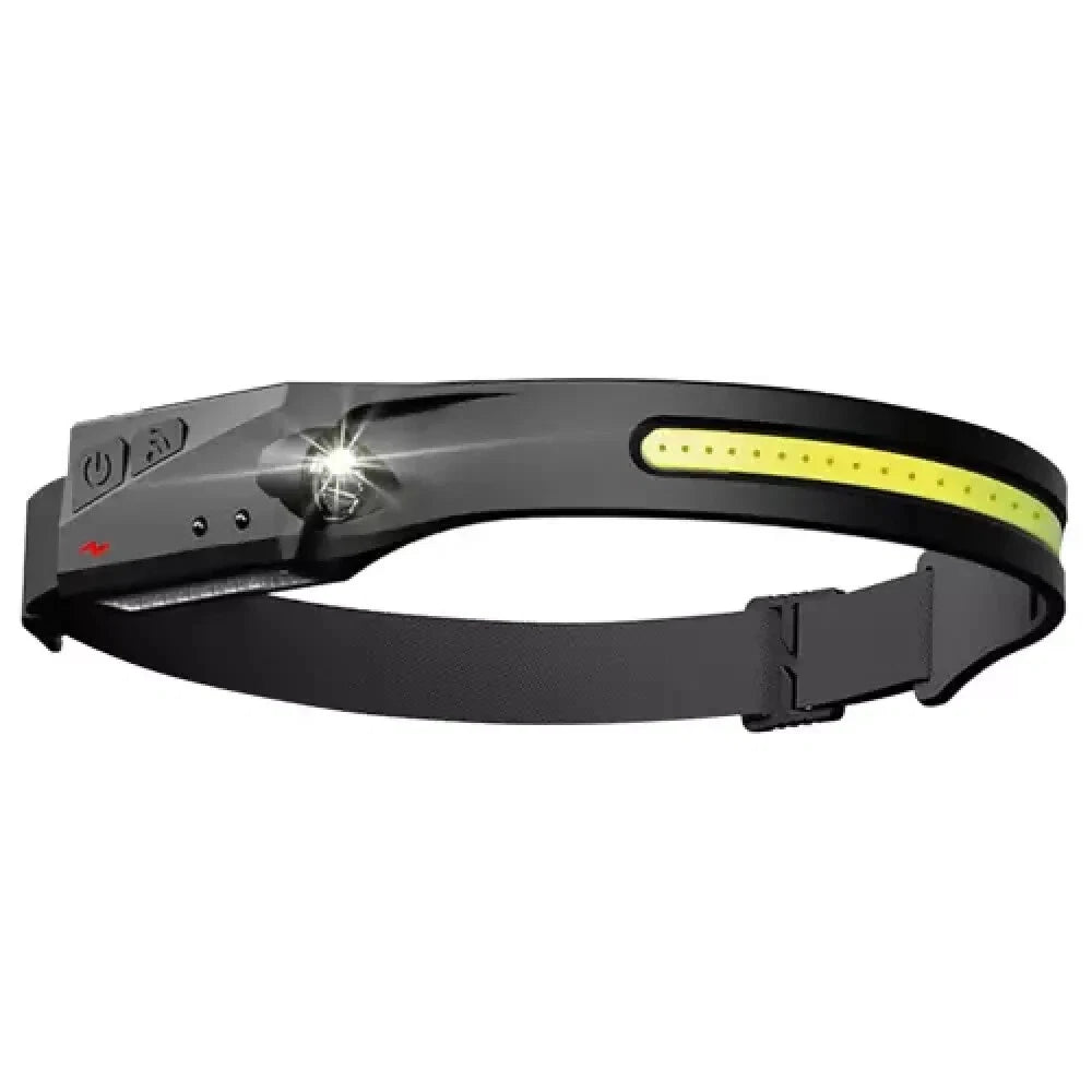 Lampada frontale 3 led cob pile ricaricabile auto torcia da testa sport pesca
