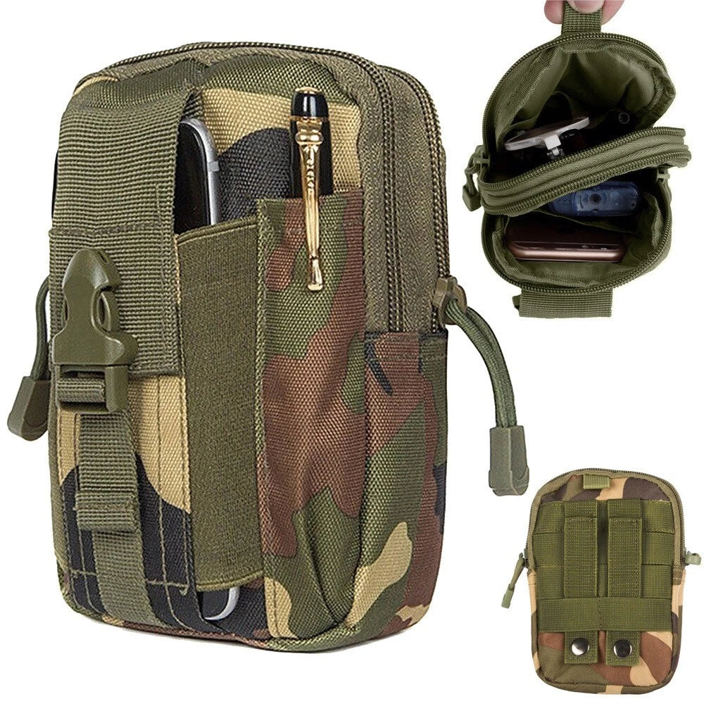 Marsupio borsello tattico verde militare trekking campeggio uomo donna unisex