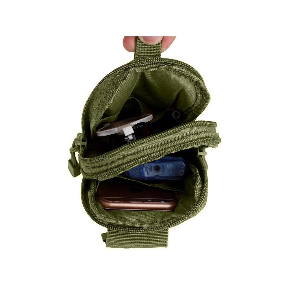 Marsupio borsello tattico verde militare trekking campeggio uomo donna unisex