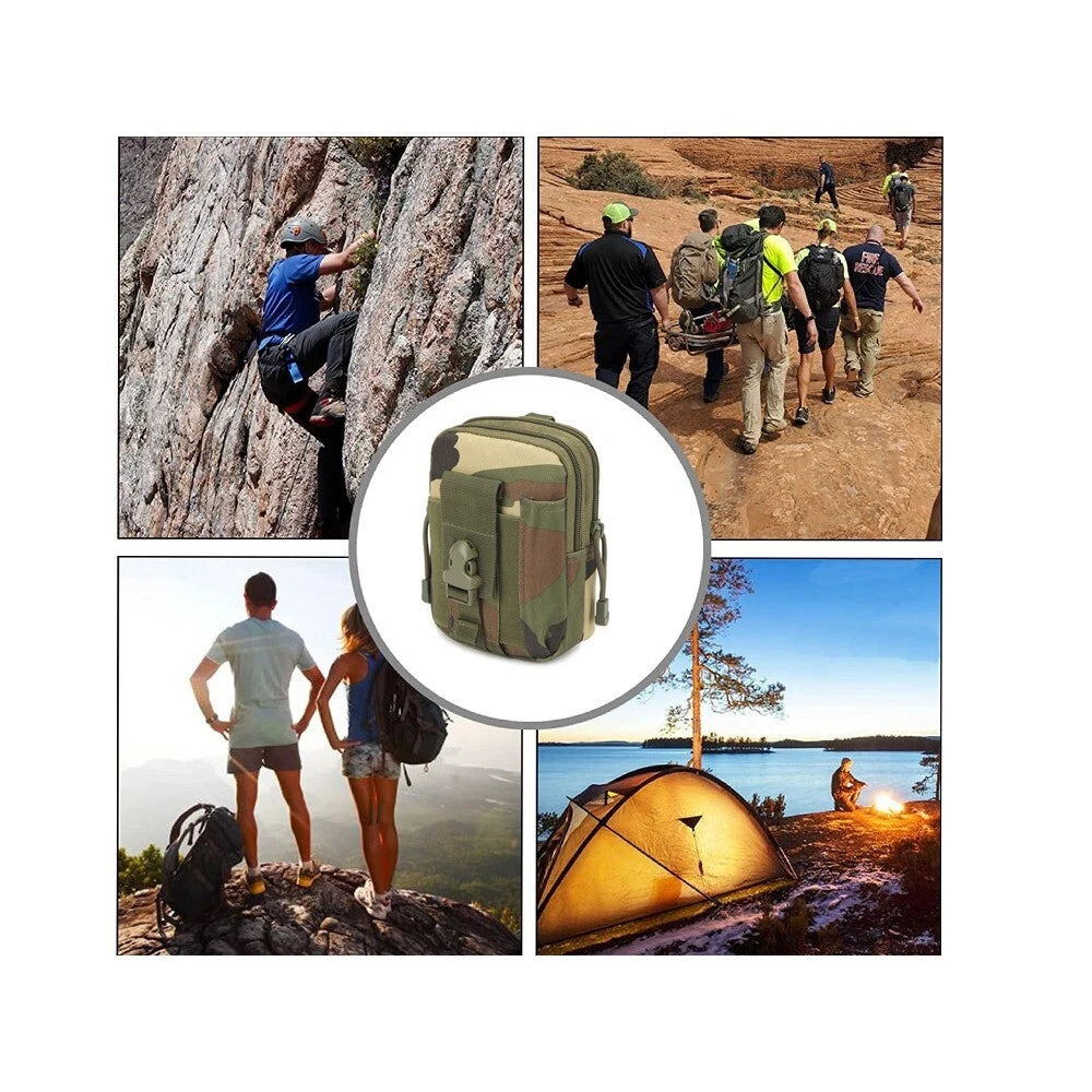 Marsupio borsello tattico verde militare trekking campeggio uomo donna unisex