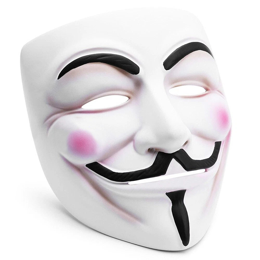 Maschera hacker v per vendetta anonymous indignados costume carnevale cosplay