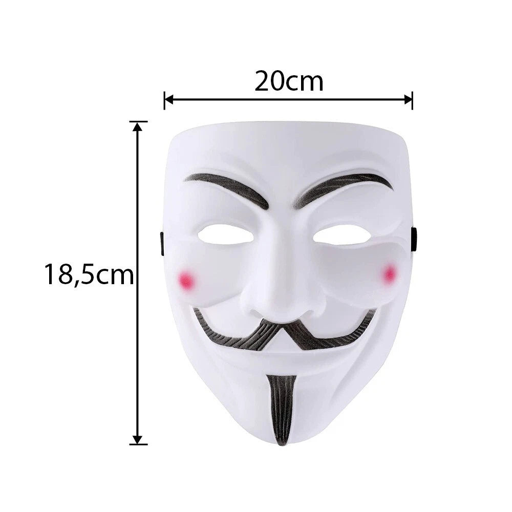 Maschera hacker v per vendetta anonymous indignados costume carnevale cosplay