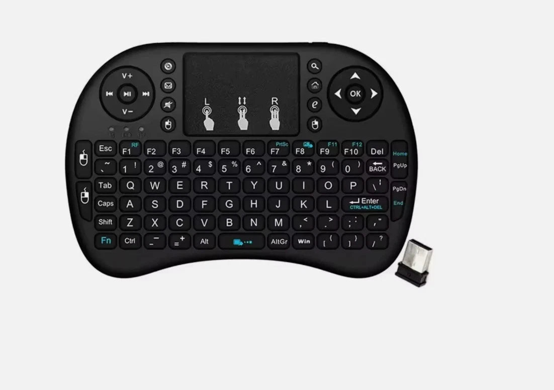 Tastiera Wireless Mini Air Mouse Touchpad Retroilluminata Android TV Box PC