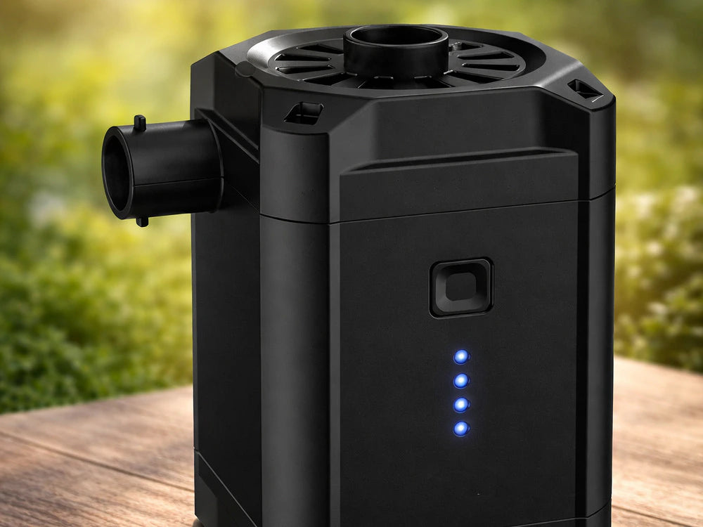 Pompa ad aria elettrica portatile per gonfiabili batteria inclusa 5200 mah