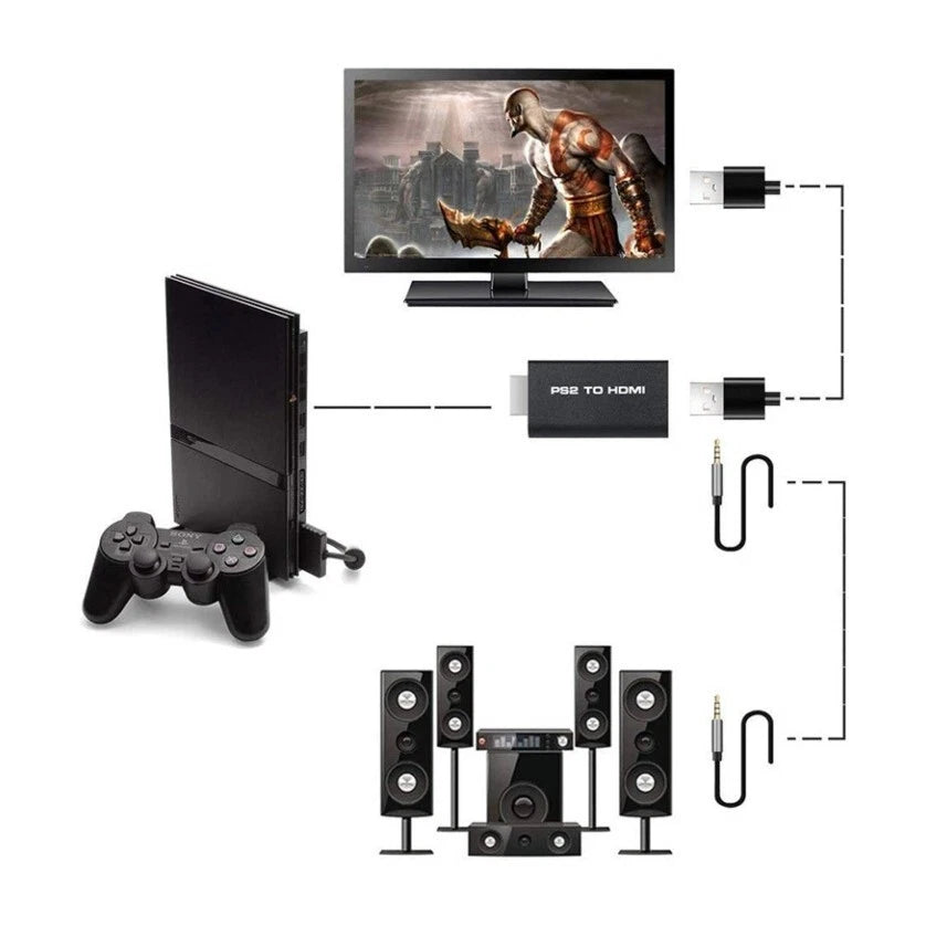 Convertitore adattatore ps2 a hdmi audio e video ps2 to hdmi