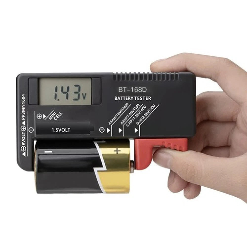 Tester digitale pile batterie carica da 1,5-9v aa aaa bottone mini stilo bt168