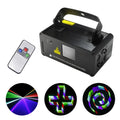 Proiettore laser fx rgb 400 mw multicolor con telecomando, 9 canali dmx