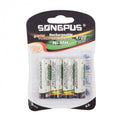 4 pile aa batterie stilo ricaricabili universali r6 4700mah