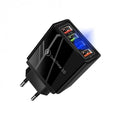 Carica batteria quickcharger 3.0 usb 3.1a 5v 9v 12v max 48w fast qualcomn