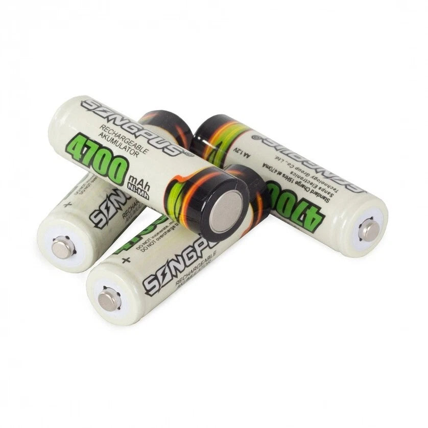 4 pile aa batterie stilo ricaricabili universali r6 4700mah