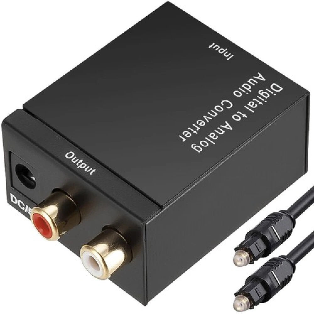 Convertitore audio da digitale ad analogico, in ottico, out rca jack 3,5 mm