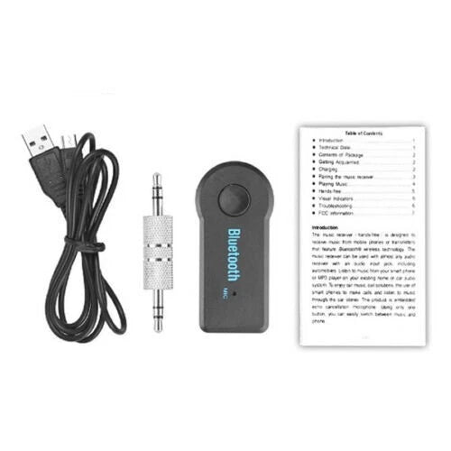 Ricevitore adattatore jack 3.5mm vivavoce bluetooth v3.0 auto aux stereo audio