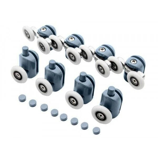 Set 8 rulli rotelle ruote di ricambio per box doccia cuscinetti porta scorrevole