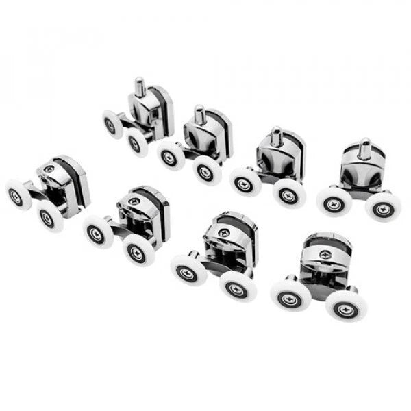 Set 8 rulli rotelle ruote di ricambio per box doccia porta scorrevole cuscinetti