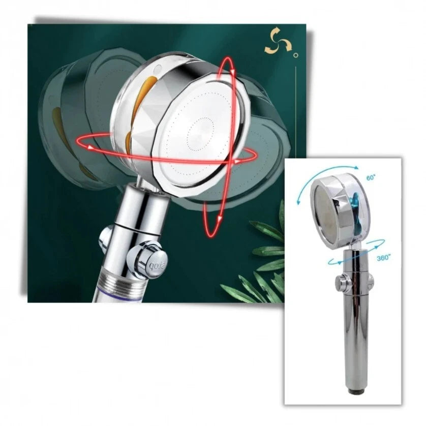 Soffione doccia alta pressione regolabile con filtro, risparmio acqua pressione+