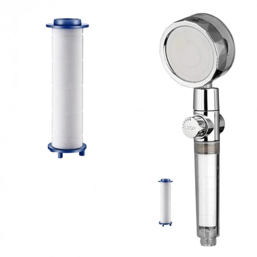 Soffione doccia alta pressione regolabile con filtro, risparmio acqua pressione+