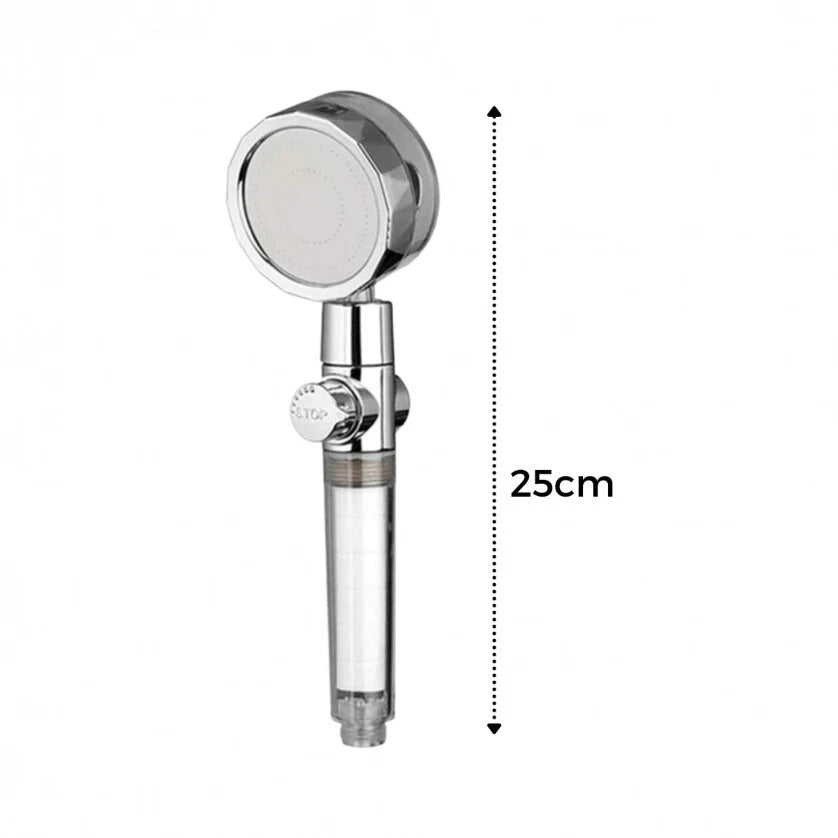 Soffione doccia alta pressione regolabile con filtro, risparmio acqua pressione+