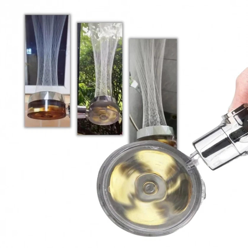 Soffione doccia alta pressione regolabile con filtro, risparmio acqua pressione+