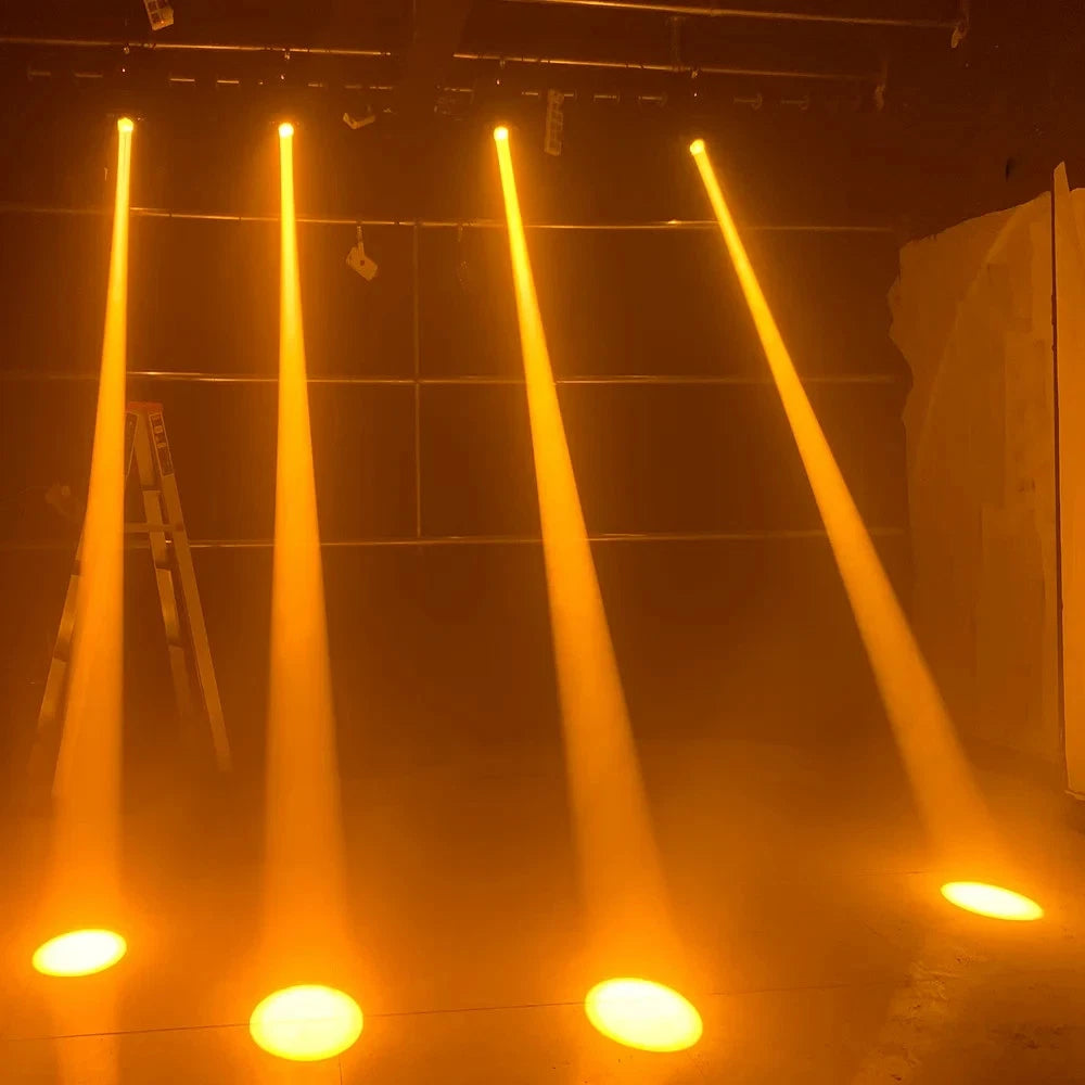 Testa mobile led 150w led dmx colori 18 prismi rotanti, fascio luce, spot led
