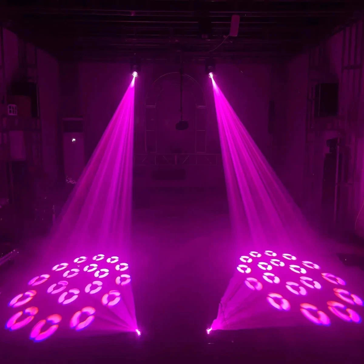 Testa mobile led 150w led dmx colori 18 prismi rotanti, fascio luce, spot led