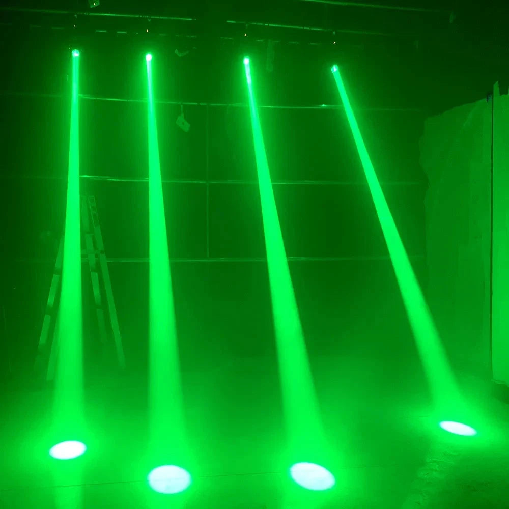 Testa mobile led 150w led dmx colori 18 prismi rotanti, fascio luce, spot led