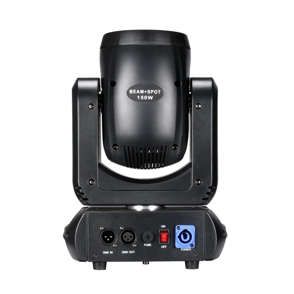 Testa mobile led 150w led dmx colori 18 prismi rotanti, fascio luce, spot led