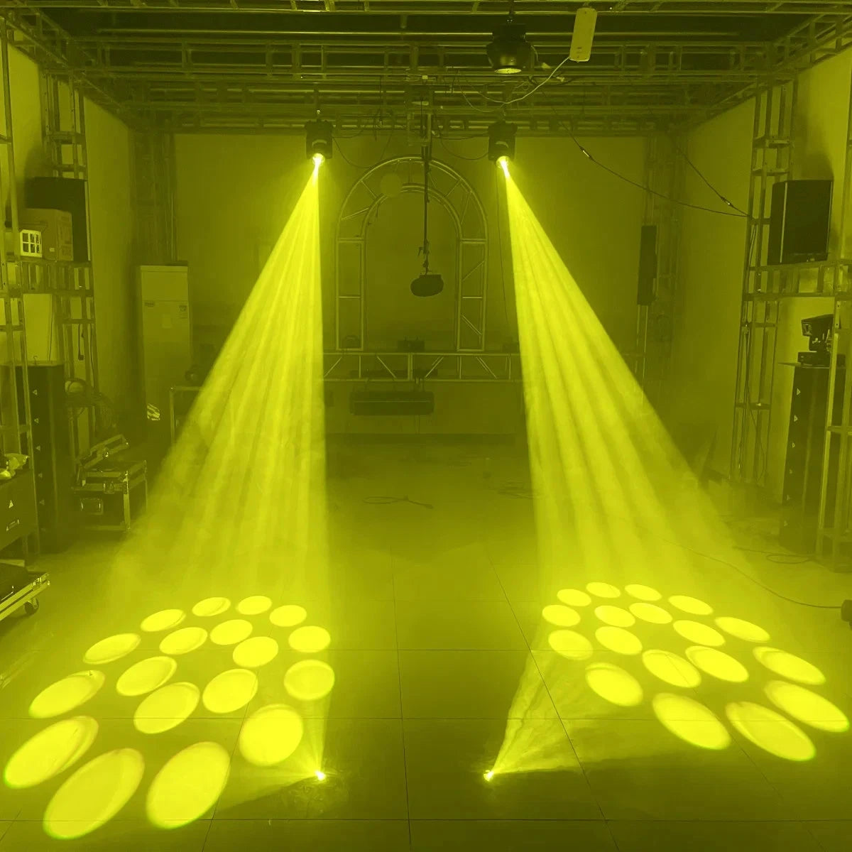 Testa mobile led 150w led dmx colori 18 prismi rotanti, fascio luce, spot led