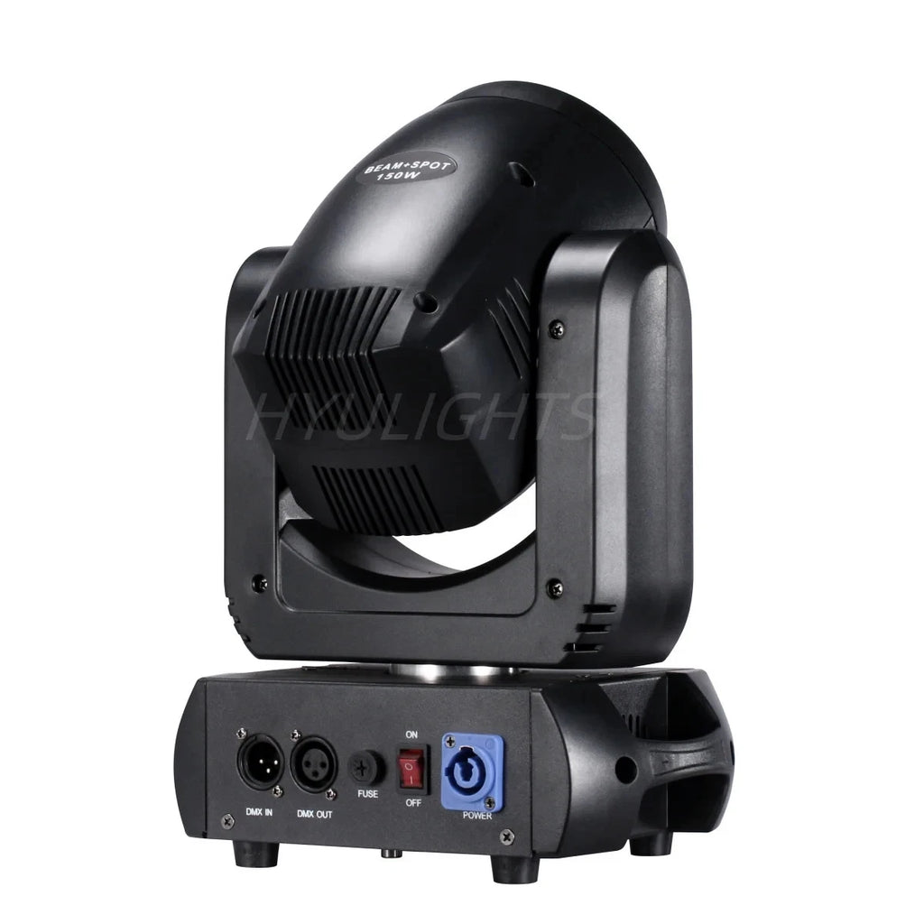 Testa mobile led 150w led dmx colori 18 prismi rotanti, fascio luce, spot led
