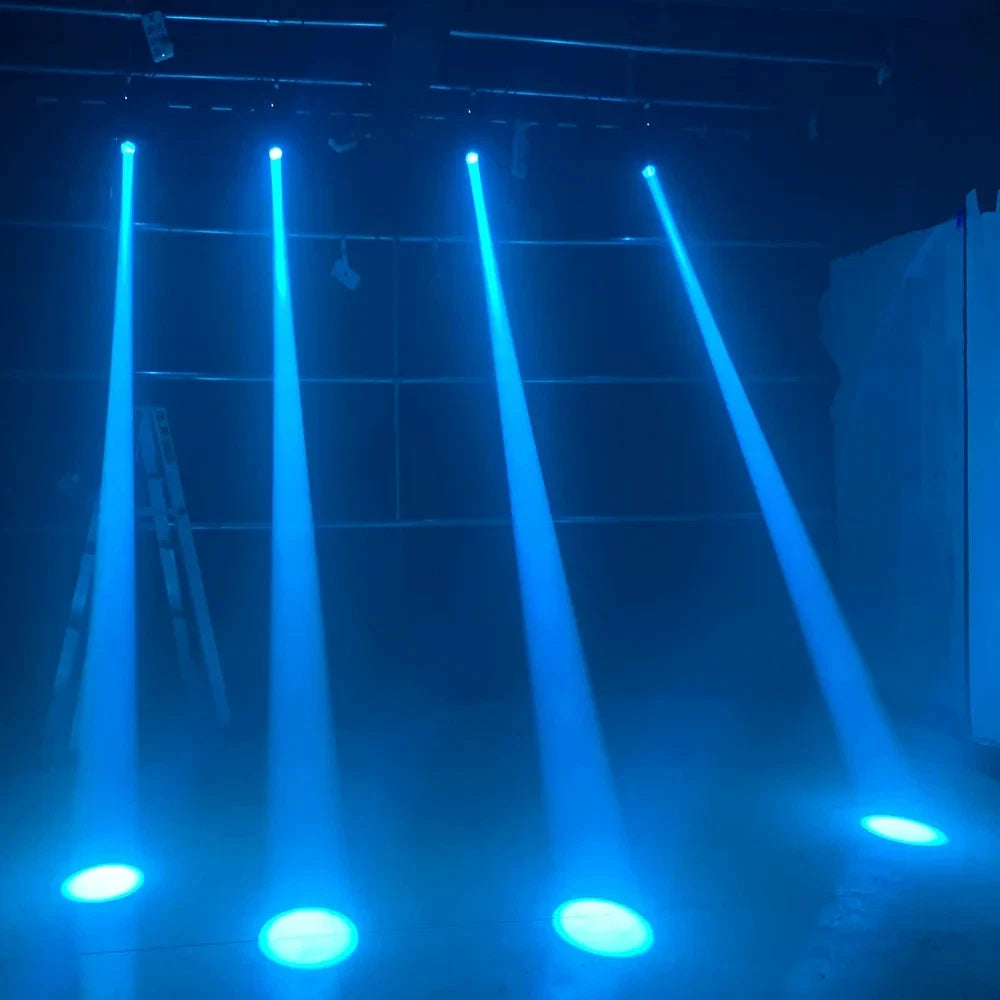 Testa mobile led 150w led dmx colori 18 prismi rotanti, fascio luce, spot led