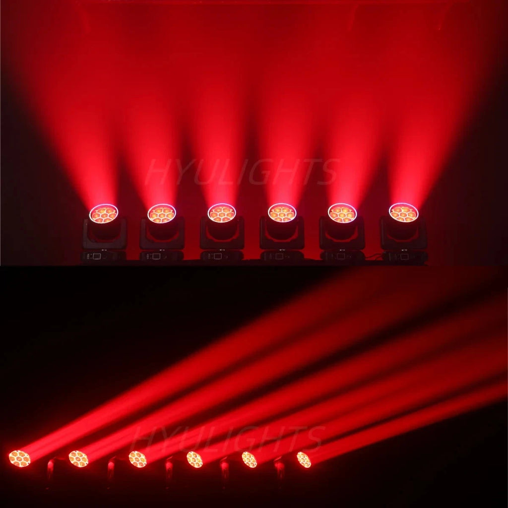Testa mobile led 300w led dmx 7x40w led rgb zoom fascio rotante estrattore