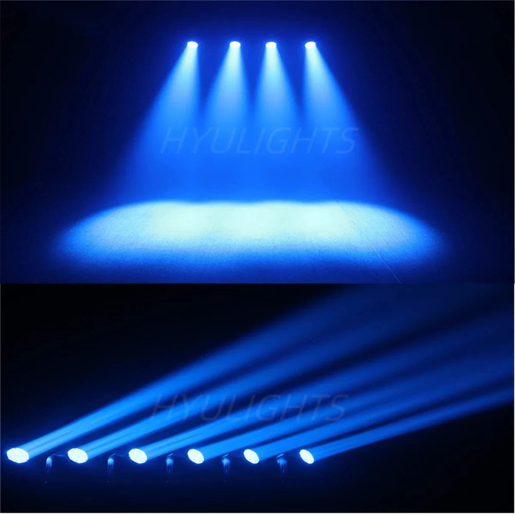 Testa mobile led 300w led dmx 7x40w led rgb zoom fascio rotante estrattore