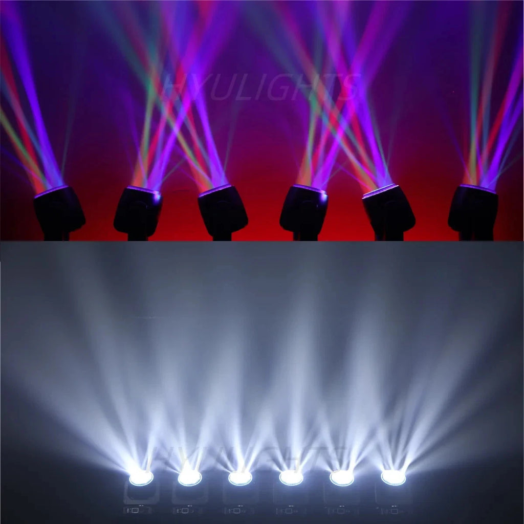 Testa mobile led 300w led dmx 7x40w led rgb zoom fascio rotante estrattore