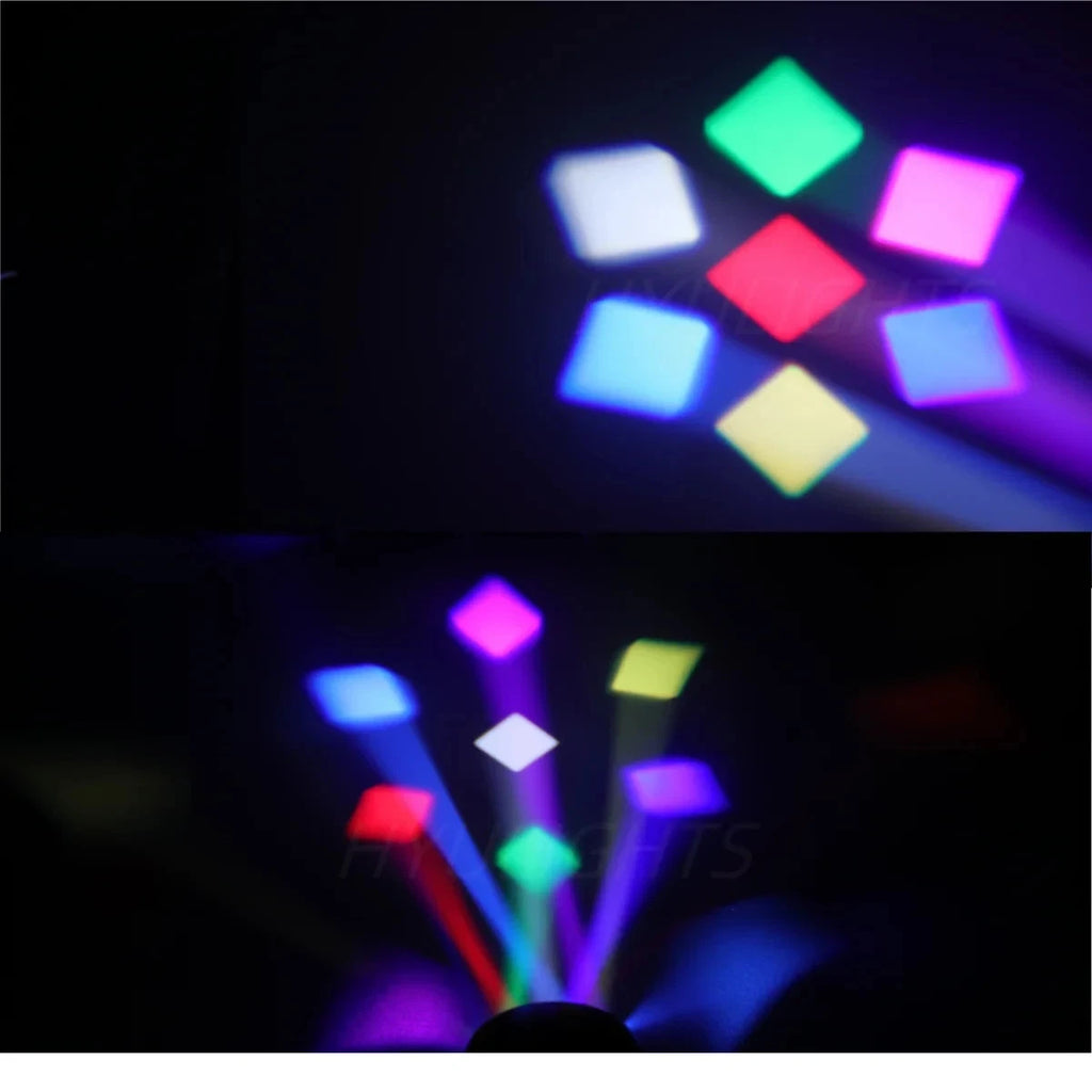 Testa mobile led 300w led dmx 7x40w led rgb zoom fascio rotante estrattore