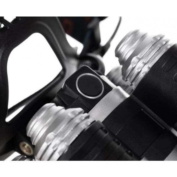 Lampada frontale 5 led torcia ricaricabile pile auto torcia da testa sport pesca