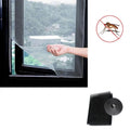 Zanzariera per finestra adesiva nera tenda telo anti zanzare insetti 180x150cm